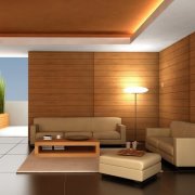 Décoration intérieure avec bardeaux en bois: uniquement des matériaux naturels