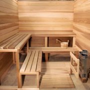 Options de finition du bain: les règles de choix du bois