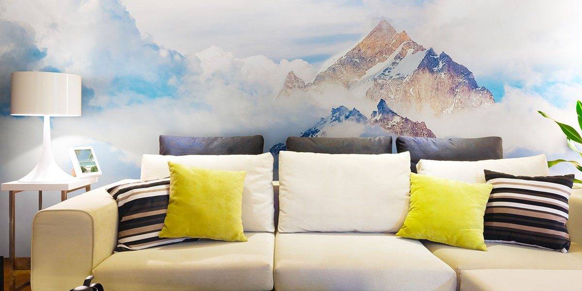 Majestic customized mountain photo wall mural 