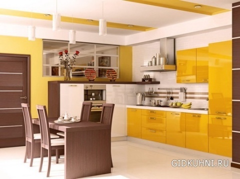 Gamma jaune dans la cuisine