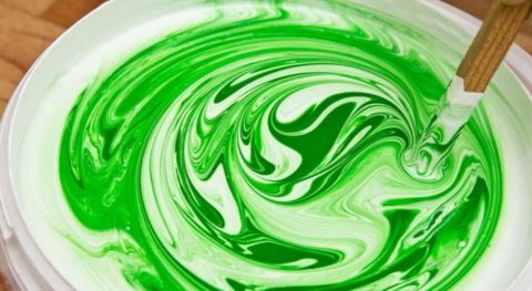 Peinture silicone: lot avec pigment vert
