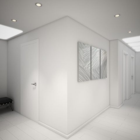 La couleur blanche étend les limites visibles d'une pièce ou d'un couloir